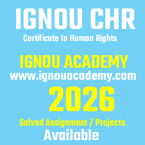 IGNOU CHR SOLVED ASSIGNMENT 2026